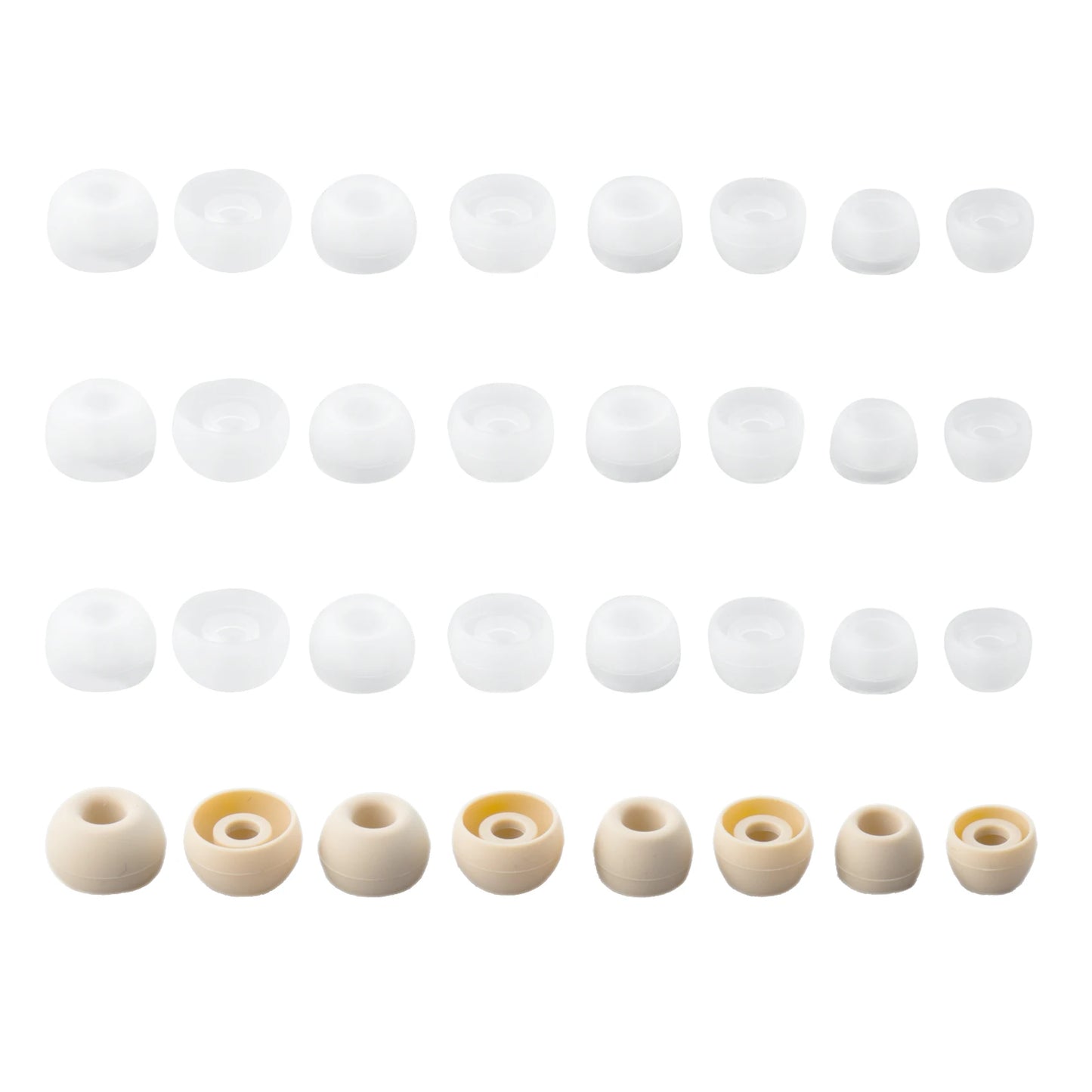 1/16 Pairs(S/M/L/XS) Soft Silicone Replacement Eartips Coffee Clear Earbuds Replacement Ear Pads For KS1 KZ BL03 Earphone New