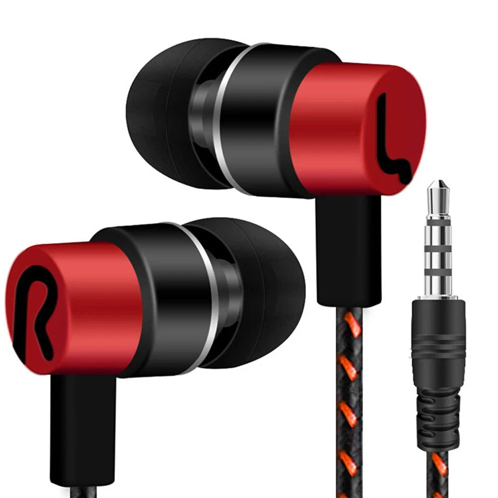 3.5mm In-Ear Wired Headphone 2 Basic Box Bass Stereo Earbuds Mobile Headphone Noise Cancelling Superb Bass Stereo Earphone Beauty World Shop