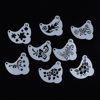16Pcs Reusable Face Paint Stencils, DIY Body Art & Eyebrow Templates for Kids, Washable & Safe for Parties and Crafts Beauty World Shop