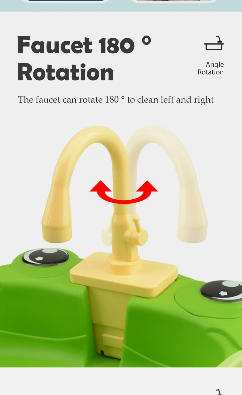 Dishwasher Toys, Kitchen Sink Electric Playing with Running Water  Automatic Water Cycle System Simulated kitchen accessories Beauty World Shop