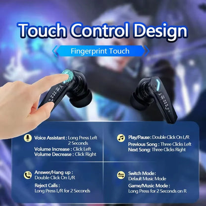 Choice Lenovo GM2 Pro Wireless Bluetooth 5.3 Earphones Gaming Low Latency Dual Mode Music Earbuds Sports In-Ear Headset With Mic Beauty World Shop