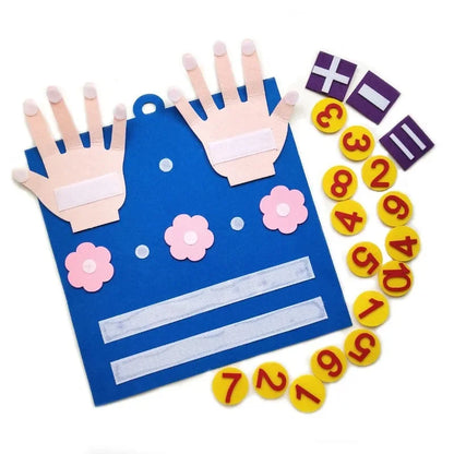 Children's Finger Number Math Toys, Montessori Concept Education Felt DIY Creative Early Childhood Education AIDS Beauty Fashion