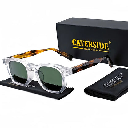 CATERSIDE Fashion Men Sunglasses Small Frame Square Personalized Design Sun Glasses Women Travel Party Business Festival Gift Beauty World Shop
