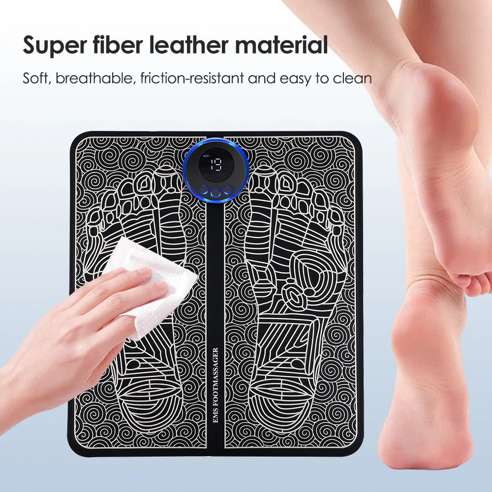 EMS Foot Massager Pad Relief Pain Relax Feet Acupoints Massage Electric Muscle Stimulation Improve Blood Circulation Relax Feet Beauty World Shop