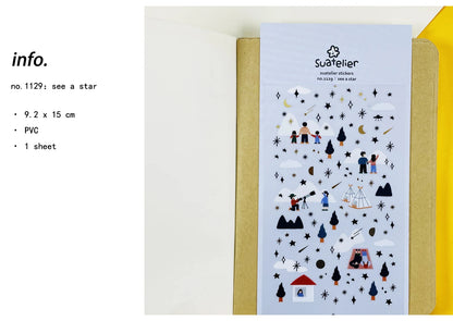 Korean Import Suatelier Travel Home Life Study Friend Stickers Scrapbooking Diy Journaling Diary Stationery Sticker School Gift Beauty World Shop