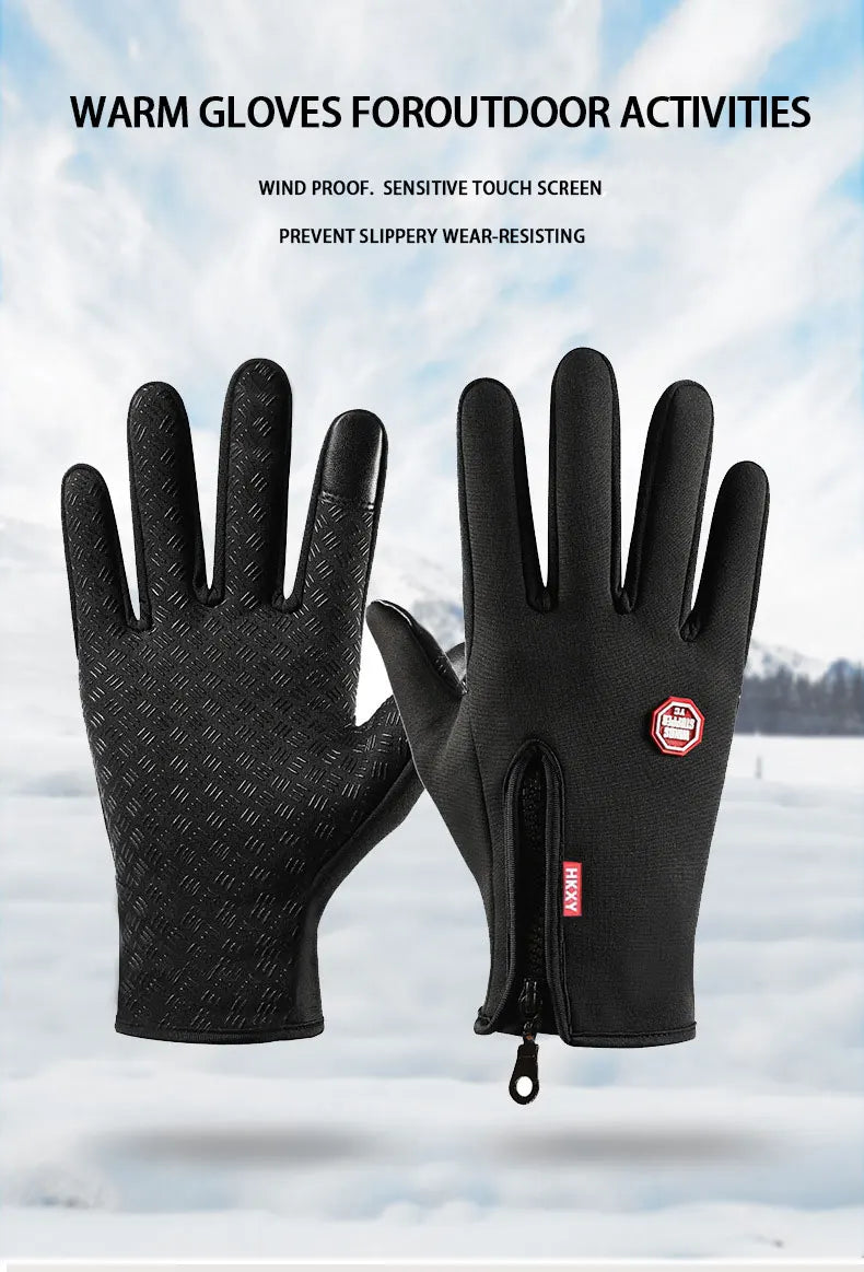 Winter Men's And Women's Warm Gloves, Waterproof And Skin Friendly Touch Screen, Suitable For Cycling And Skiing Beauty World Shop