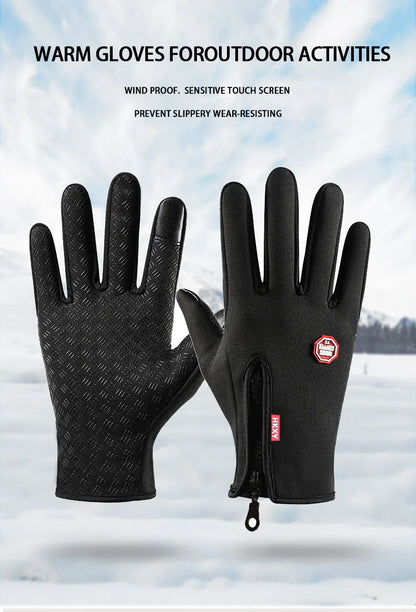 Winter Men's And Women's Warm Gloves, Waterproof And Skin Friendly Touch Screen, Suitable For Cycling And Skiing Beauty World Shop