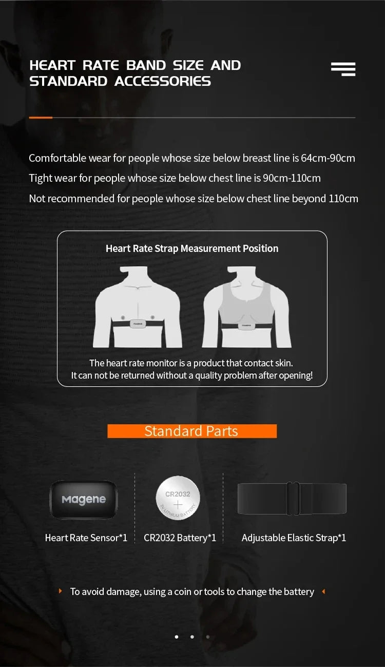 Magene H303 H64 Heart Rate Monitor Mover Sensor Dual ANT Bluetooth With Chest Strap Cycling Computer Bike Wahoo Garmin Sports Beauty World Shop