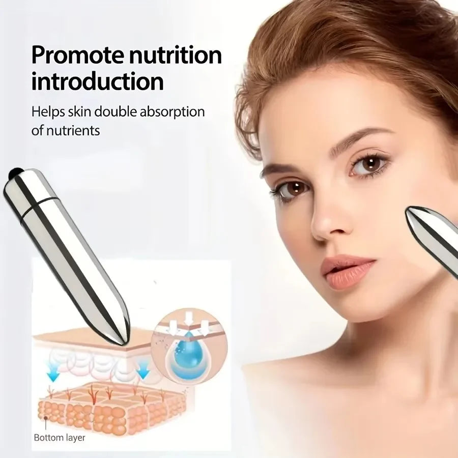 1pc Mini Vibrating Massager Facial And Eye Massage Treatment Promotes Lotion Absorption Portable For Home And Travel Beauty Tool Beauty World Shop