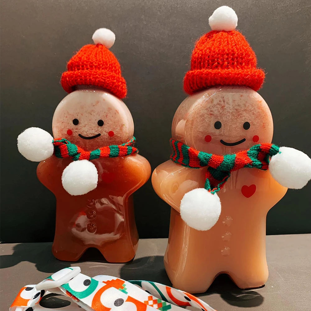 Mini Santa Knitted Hat & Scarf Small Christmas Costume for Cat Rabbit Doll Lollipop Bottle Cap DIY Xmas Party Dinner Decoration Beauty World Shop