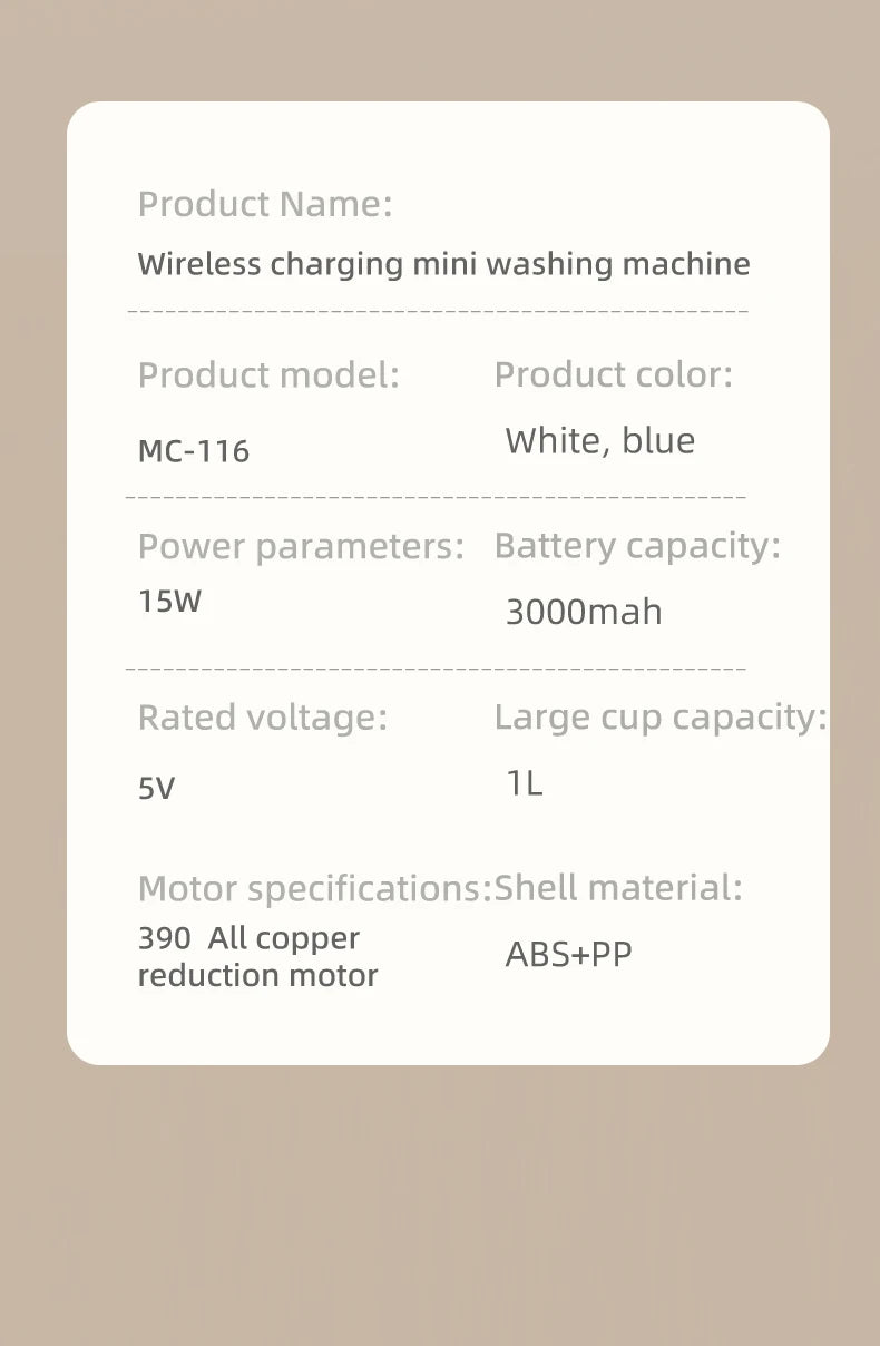 Mini Household Electric Washing Cup Underwear Socks Small Wireless Charging Washing Machine Pet clothes washing machine Beauty World Shop