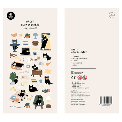 Korean Brand Suatelier Collection Daily Food Vlog Stickers DIY Scrapbooking Journey Diary Stationery Stickers Supplies Beauty World Shop