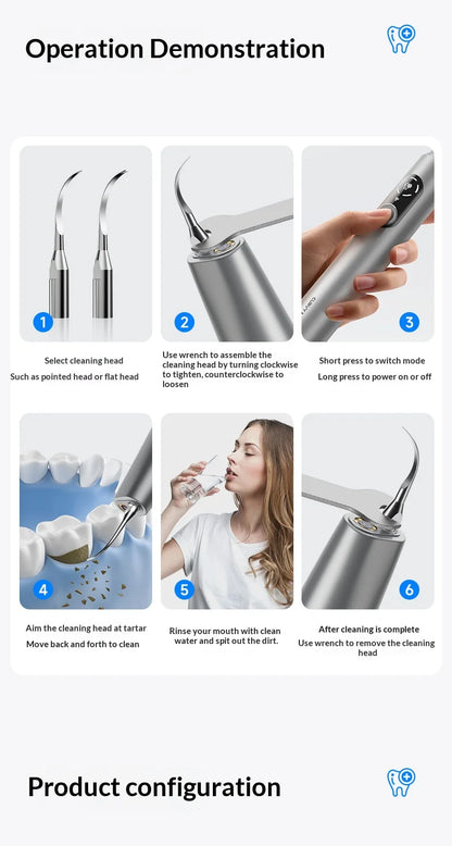 HOMEFISH Home Dental Cleaning Device Professional Tool for Removing Tartar Plaque And Calculus with Visual Technology Beauty World Shop
