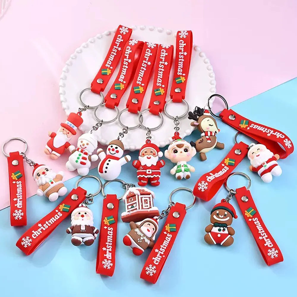 1/3/6PCSChristmas Keychain - Santa Claus Christmas Eve Gift - Doll Pendant - Couple Car And Bag Decoration Small Gift - Company Beauty World Shop