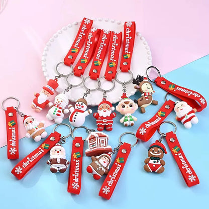 1/3/6PCSChristmas Keychain - Santa Claus Christmas Eve Gift - Doll Pendant - Couple Car And Bag Decoration Small Gift - Company Beauty World Shop