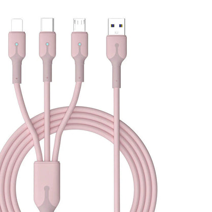 3 In 1 Mobile Phone 5A Super Fast Charging Type-C Usb Charging Cable for IPhone, Xiaomi, Android, Huawei Vivo Charging Cable Beauty World Shop
