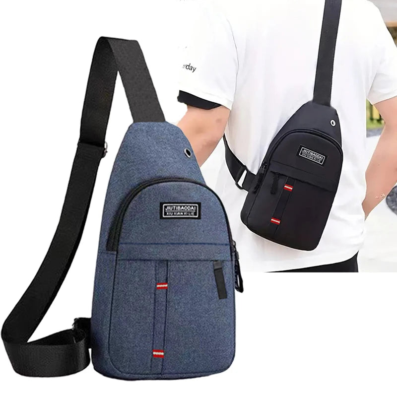 Men's and women's adjustable breast pockets, single-shoulder diagonal cross Oxford fabric breast pockets Beauty Fashion
