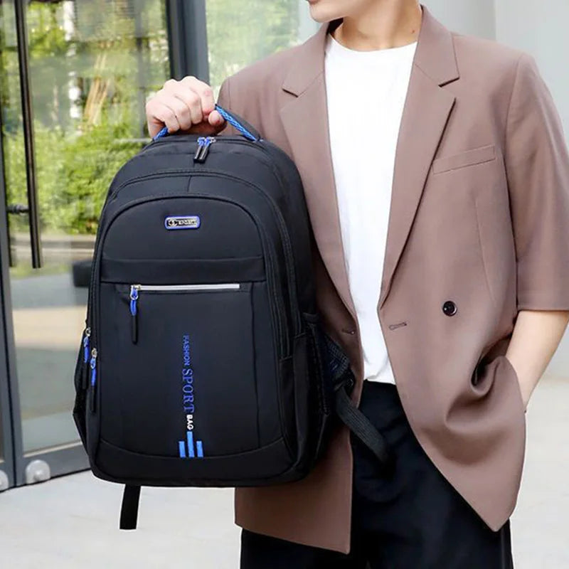 Unisex Large Capacity Backpack, Business Travel Laptop Bag, Multi-Compartment Design, Adjustable Straps, Ideal for Work Leisure Beauty World Shop