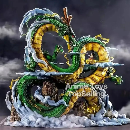 23cm/9.05in Anime Dragon Ball Z Figure Shenron Goku And Shenron Action Figure Model Pvc Statue Doll Collection Toy Gifts Beauty World Shop