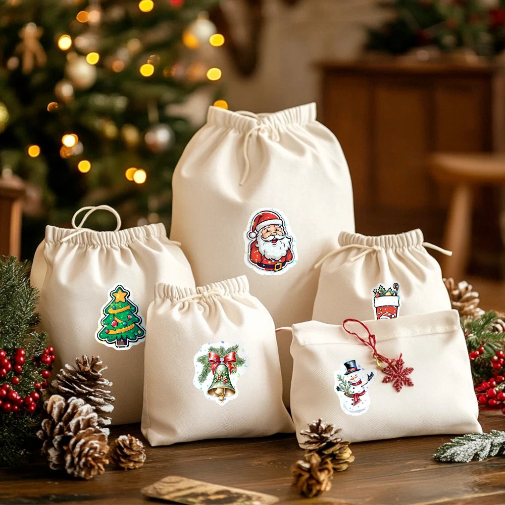 500pcs Laser Cartoon Christmas Stickers Christmas Gift Wrapping Label Sticker Reward Stickers Scrapbook Stationery,1" Beauty World Shop