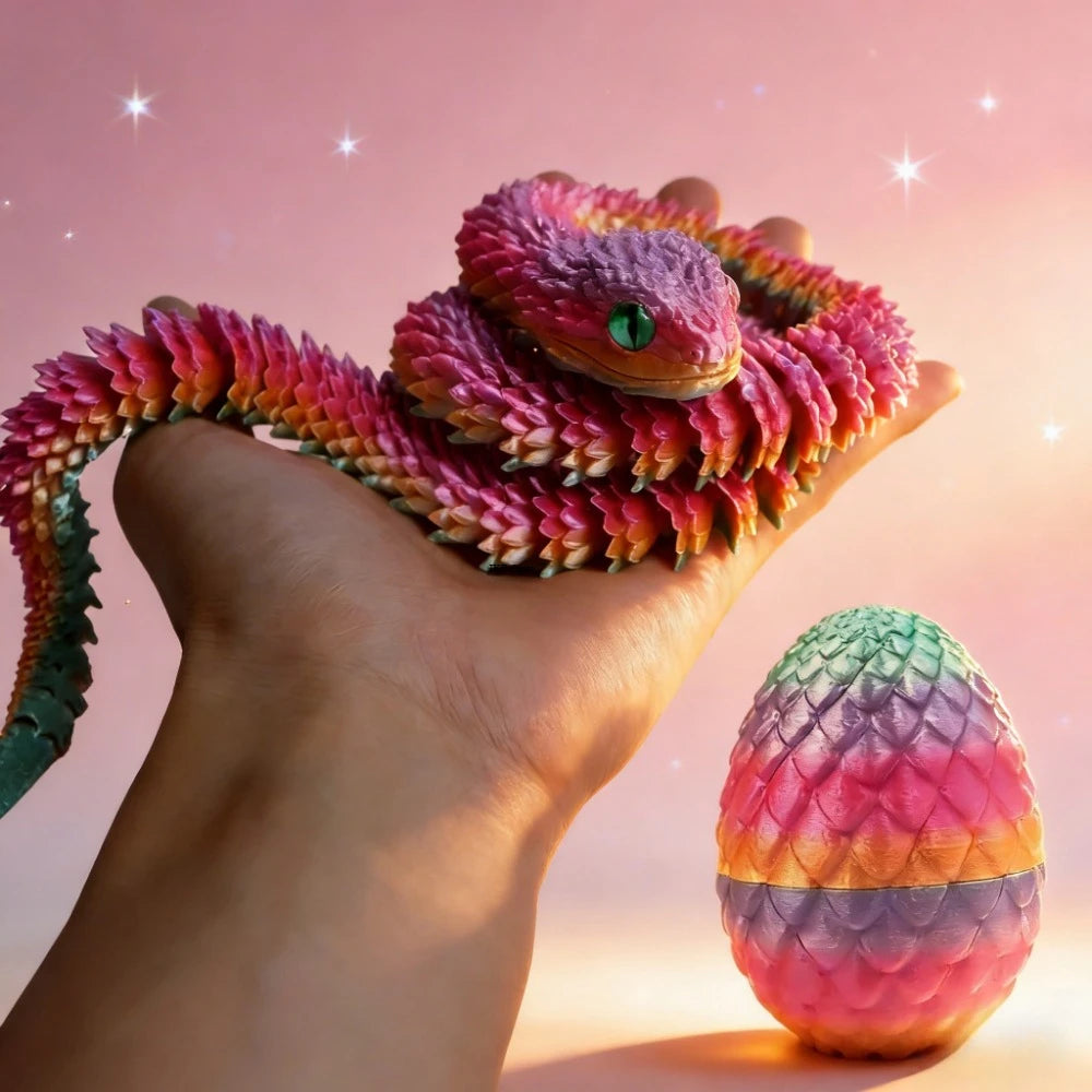 3d Printed Toys Home Decoration Desktop Decorations Anime Figures Articulating Home Decor Items 3D Printing Snake Eggs Rotating Beauty World Shop