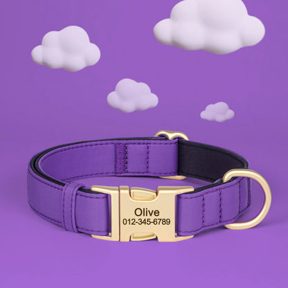 8 Colors Nylon Dog Collar Personalized Dog Collars Colorful Custom Pet ID Collars Necklace Breathable for Small Medium Dogs Pug