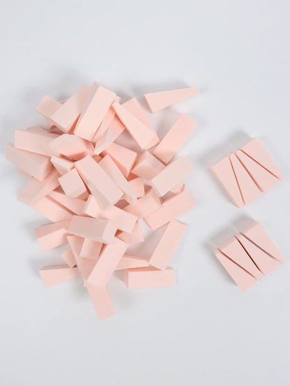 50 Pieces of Random Color Facial Curve Mixed Makeup Sponge, Latex-Free, Small Wedge-Shaped Smooth Application Beauty Sponge Applicator Beauty World Shop