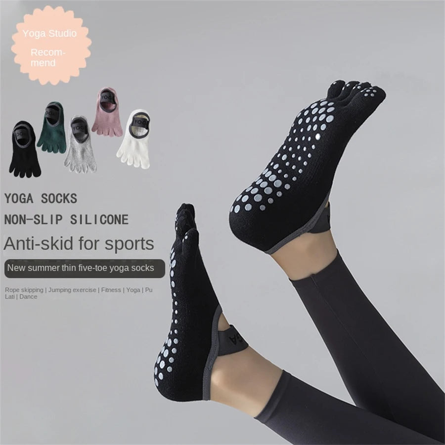1 Pair of Women's Five Finger Socks Professional Anti Slip Cotton Absorbs Sweat Yoga Socks Pilates Fitness Socks Beauty World Shop