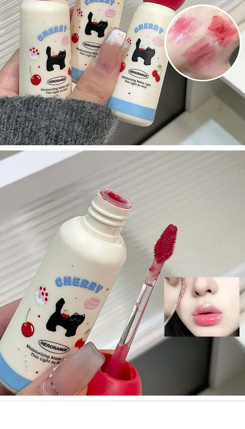 HERORANGE Meow Whisper Mirror Lip Gloss - Moisturizing Long-Lasting, Water-Glossy, Perfect for Spring/Summer Beauty Trend Shop