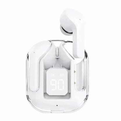 TWSHK3 Wireless Bluetooth Earphone Noise Canceling HiFi Stereo Sport Headphones with Digital Display Transparent Charging Case Beauty World Shop