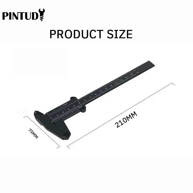 1PC Plastic Vernier Caliper Digital Display Caliper Mini Text Play Caliper Student Vernier Ruler 0 to 150mm Measuring Tool Beauty World Shop