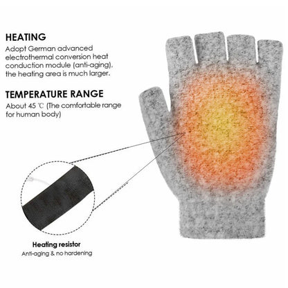 Electric heating gloves hand warmer gloves heater rechargeable USB reusable laptop suitable for sports skiing winter warm gloves Beauty World Shop