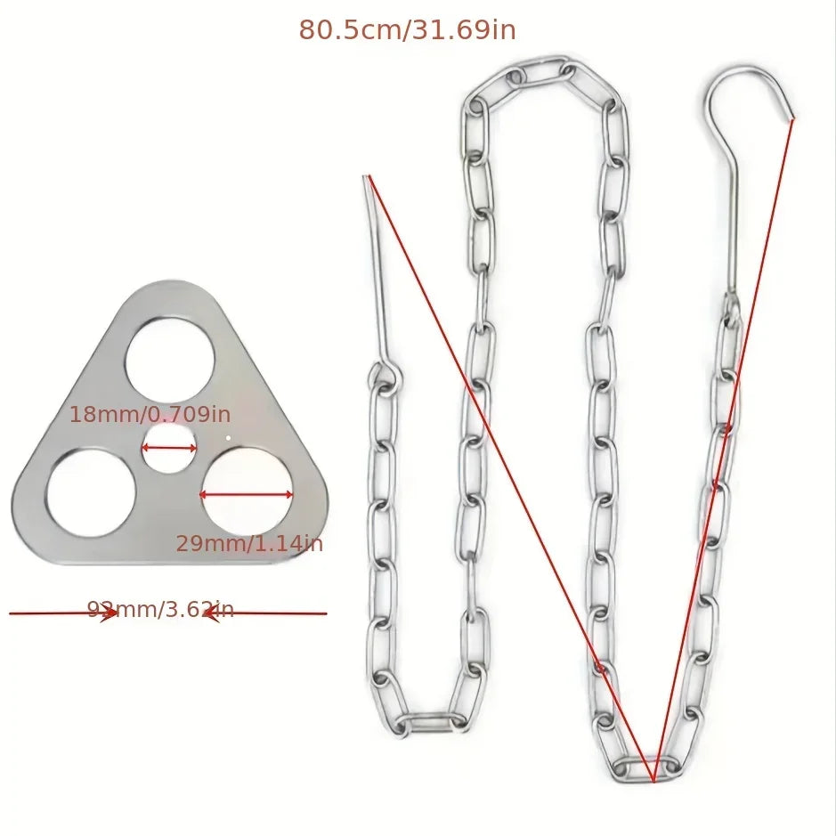 Outdoor BBQ Tripod Portable Detachable Hanging Rack Stainless Steel Camping Bonfire BBQ Pot Tripod Set Beauty World Shop