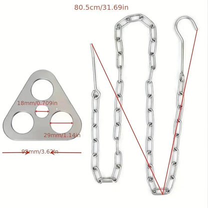 Outdoor BBQ Tripod Portable Detachable Hanging Rack Stainless Steel Camping Bonfire BBQ Pot Tripod Set Beauty World Shop