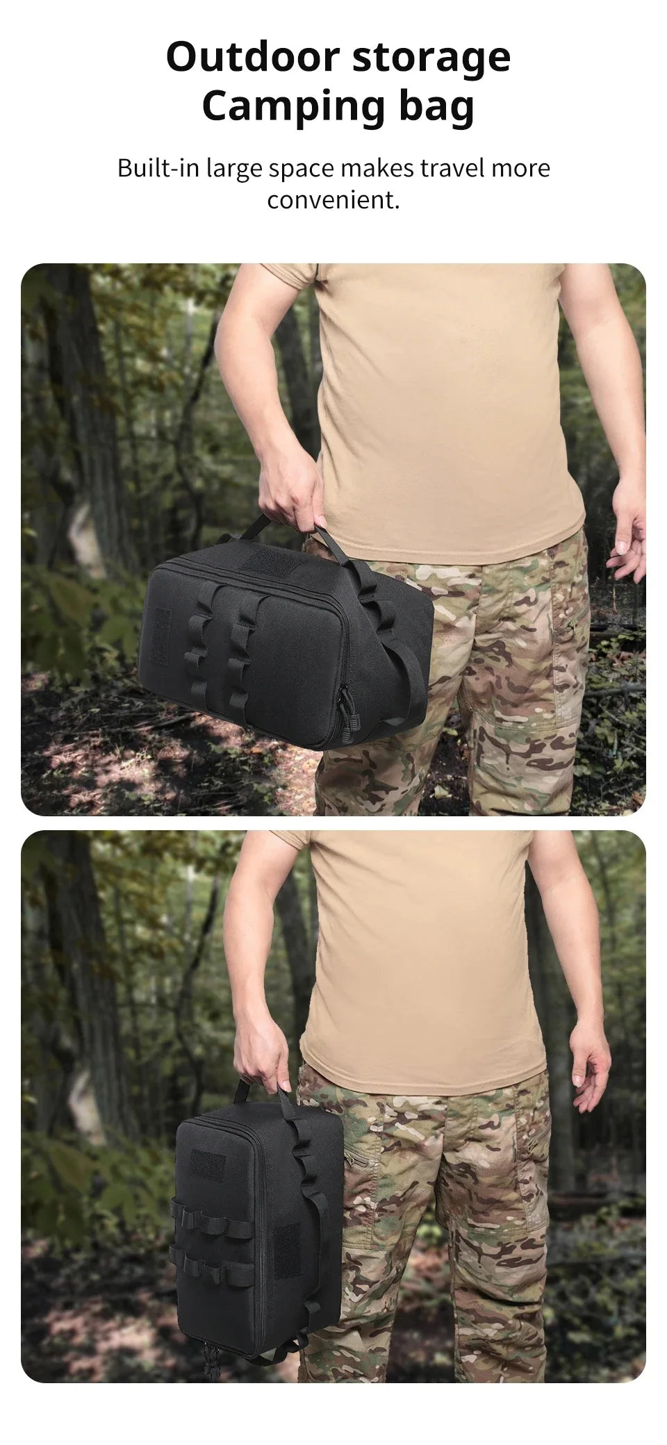 Outdoor Camping Storage Bag Basket Gas Stove Canister Pot Carry Bag Sack Picnic Bag Cookware Utensils Organizer Beauty World Shop