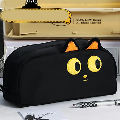Cute 3D Black Cat Pencil Case-Large Capacity Polyester School Supplies,Cute Cat Lover Gift for Students & Office (Paw Design) Beauty World Shop