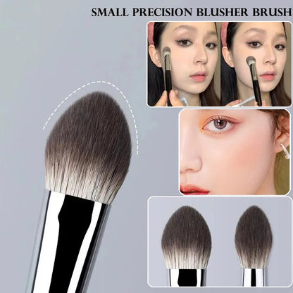 1/2Pcs Peach Heart Blusher Brush Powder Blush Cream Liquid Blush Makeup Brushes Flat Small Precise Blush Brush Makeup Tools Beauty World Shop