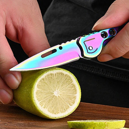 Folding Fruit Knife Stainless Steel Meat Cleaver Kitchen Knife with Non-slip Handle for Kitchen Accessories Pocket Knife Beauty World Shop
