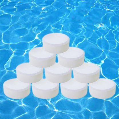 50Pcs/Bottle Swimming Pool Cleaning Tablet Chlorine Bromine Tablets Cleaner Swimming Spa Household Cleaning Supplies Beauty World Shop
