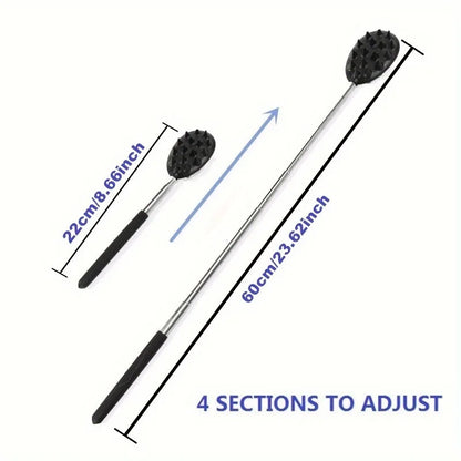 Adjustable Cactus Back Scratcher Massager - 2 Spike Sizes (0.25" 0.5") for Men & Women - Long Lasting PVC Itching Stick Beauty World Shop
