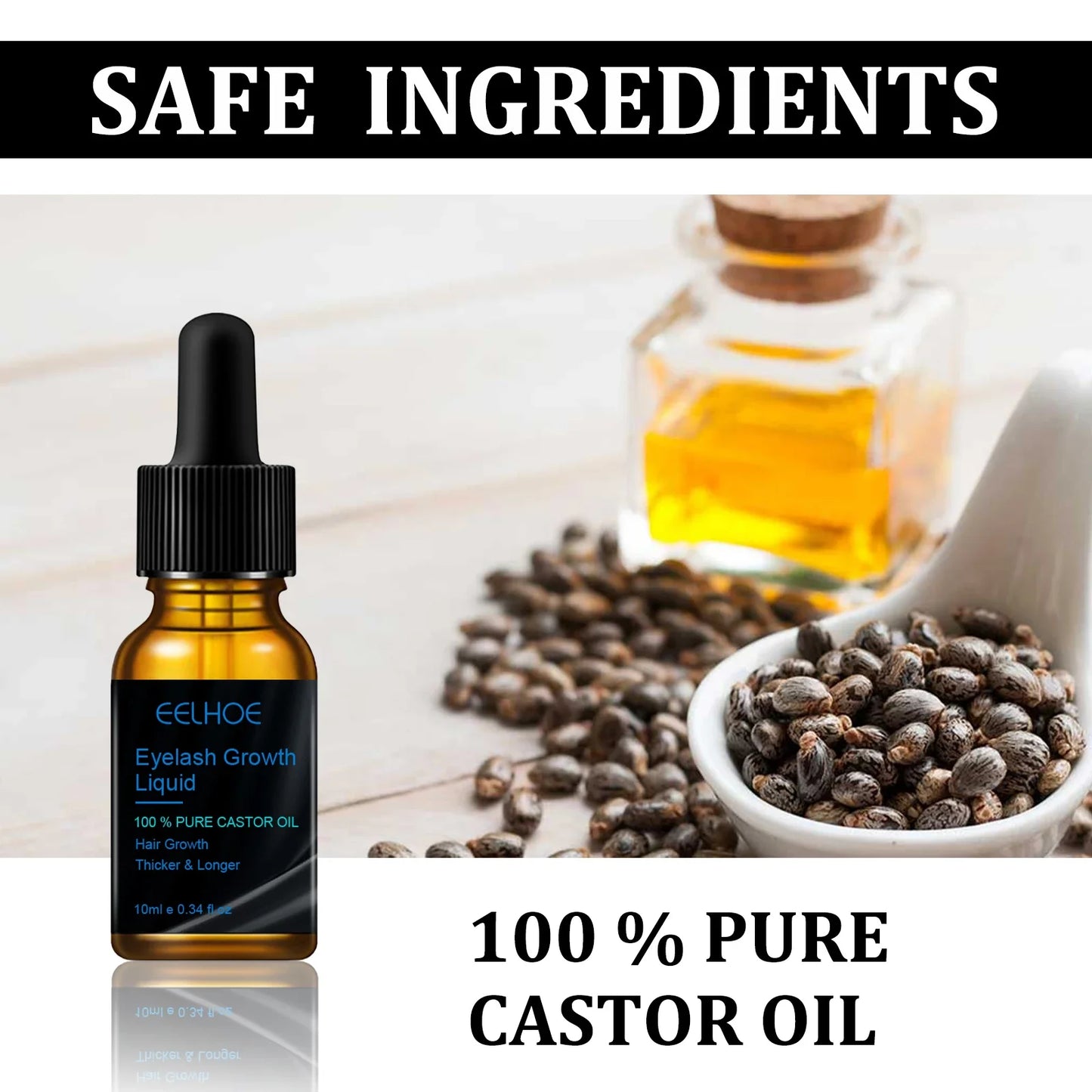 Eyebrows Natural Thick Slender Curl Curl Moist Natural Castor Oil Growth Liquid Serum Extension Eyelash Female Makeup Product Beauty World Shop