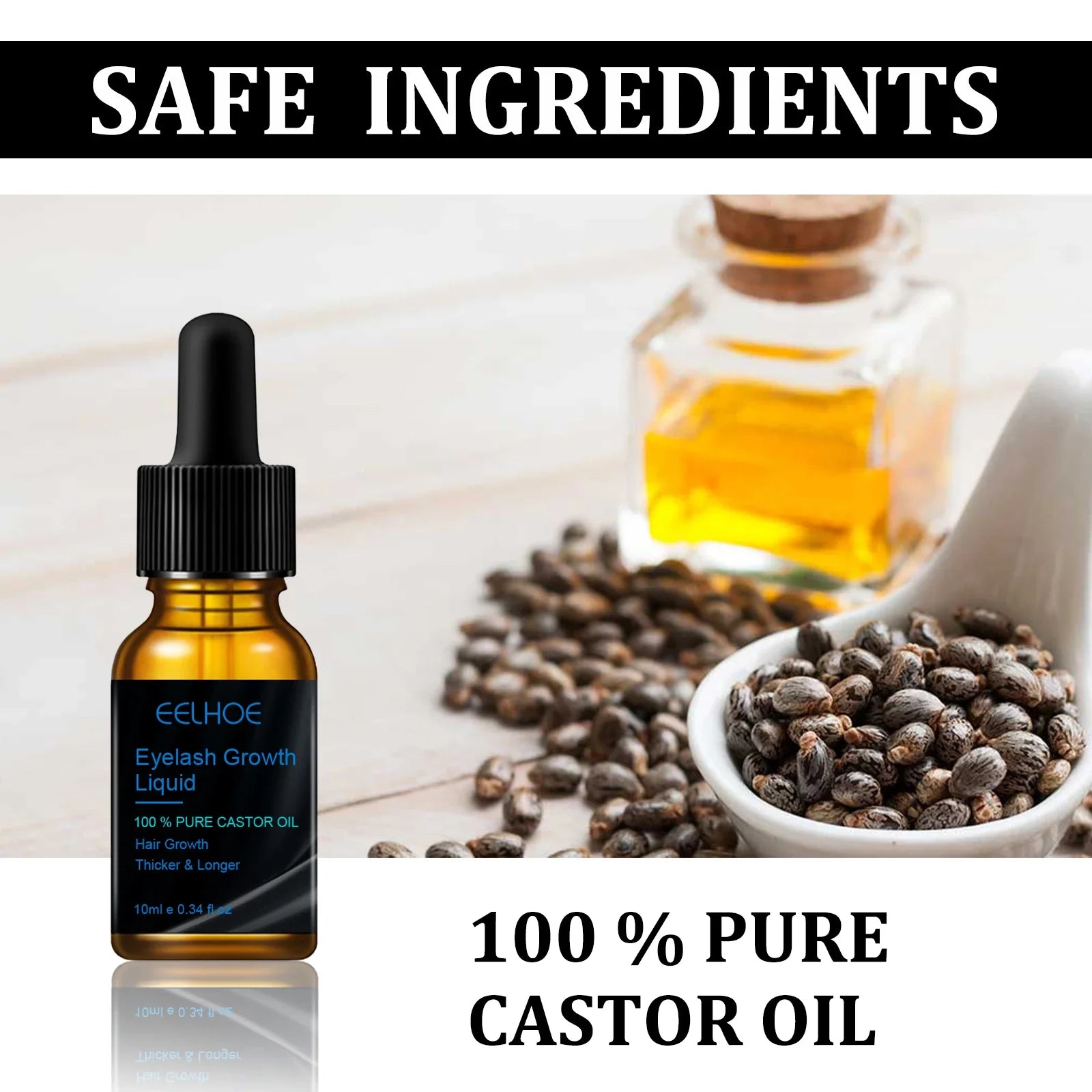 Eyebrows Natural Thick Slender Curl Curl Moist Natural Castor Oil Growth Liquid Serum Extension Eyelash Female Makeup Product Beauty World Shop