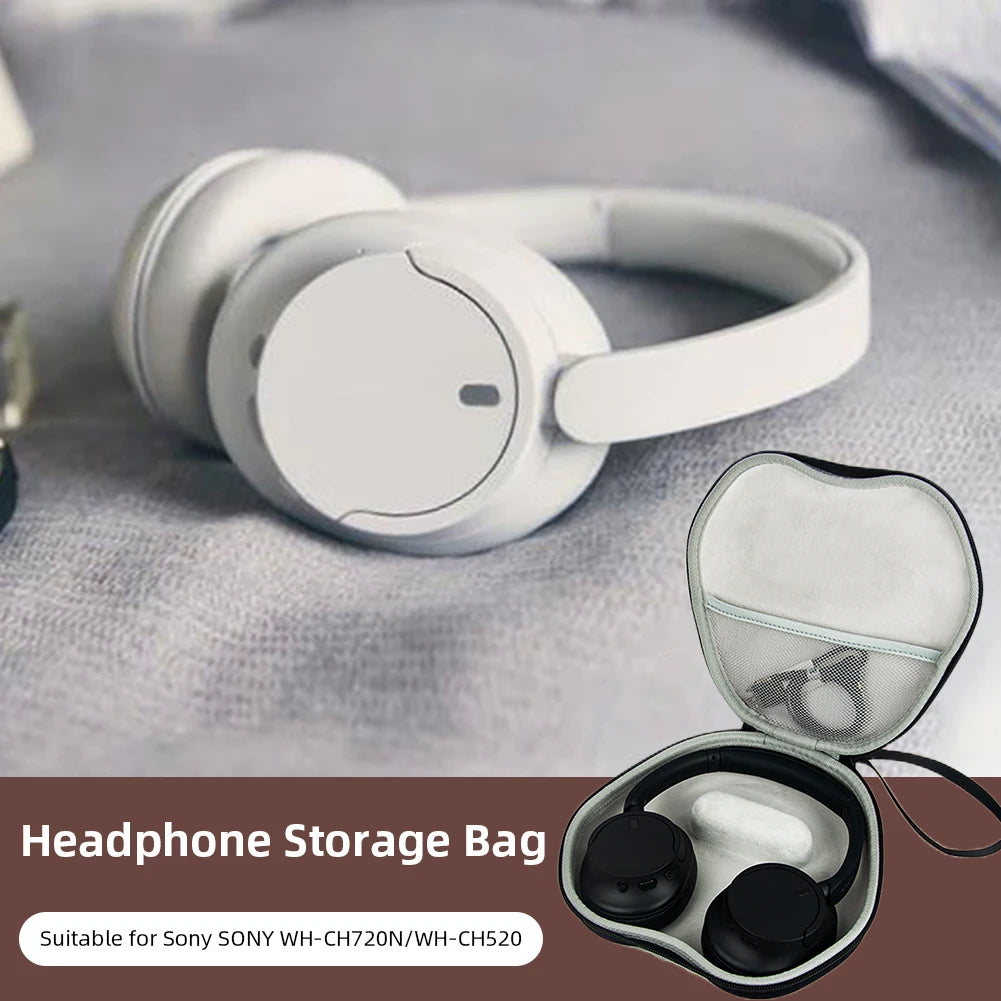 For Sony WH-CH720N WH-CH520 Wireless Headphones Case Hard EVA Case Bluetooth Headphone Carrying Bag Pouch Storage Bag Cover
