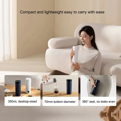 Original MIJIA Portable Electric Kettle 2 Thermos Cup Fast Water Boiler 350ml Smart Temperature Insulated Kettle Travel (CN) Beauty World Shop