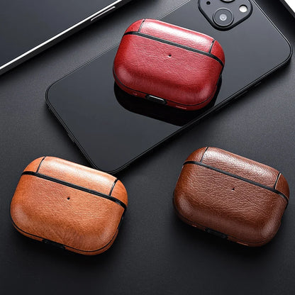 For Airpods Pro 3 4 Case Leather Business Earphone Cases Headset Shell Headphone Cover For AirPod 3 2 1 Pro 2nd Generation USB C