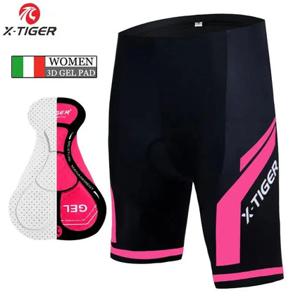 X-TIGER Women Cycling Shorts 5D Gel Padded Shockproof MTB Mountian Bicycle Shorts Road Racing Bike Shorts Summer Outfit Clothing Beauty World Shop