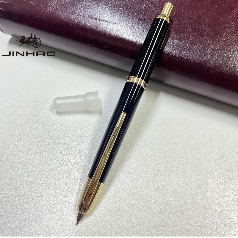 Jinhao 20 Press Retractable Fountain Pen EF/F Nib with Converter Resin Writing Gift Pen Beauty World Shop