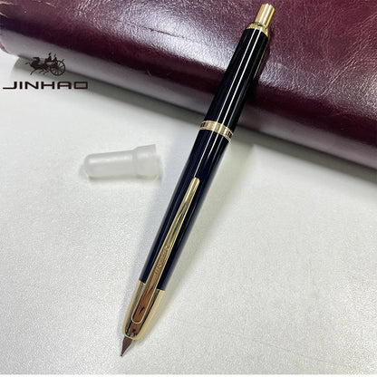 Jinhao 20 Press Retractable Fountain Pen EF/F Nib with Converter Resin Writing Gift Pen Beauty World Shop