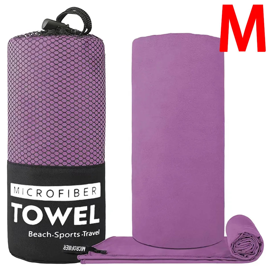 S/M/L Microfiber Towel Sports Quick-Drying Super Absorbent Camping Towel Super Soft Lightweight Gym Swimming Yoga Beach Towel Beauty World Shop