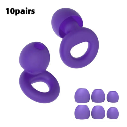Silicone Earplugs for Swimming Sleep Noise Cancel Noise Reduction-Soundproof Reduce Disturbances -Quality loop Earplugs Beauty World Shop